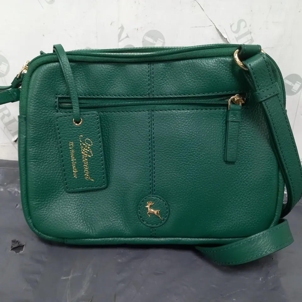 ASHWOOD LEATHER CROSSBODY BAG IN GREEN