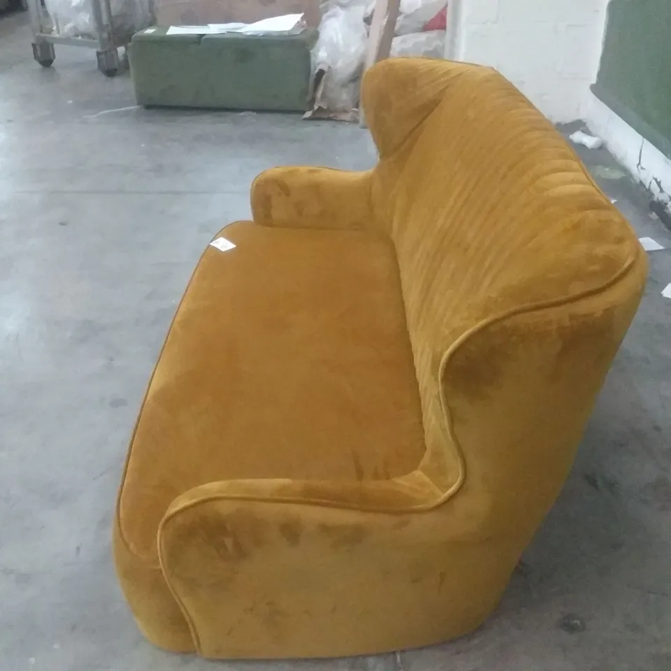 QUALITY DESIGNER SLF SMALL SOFA - YELLOW FABRIC 