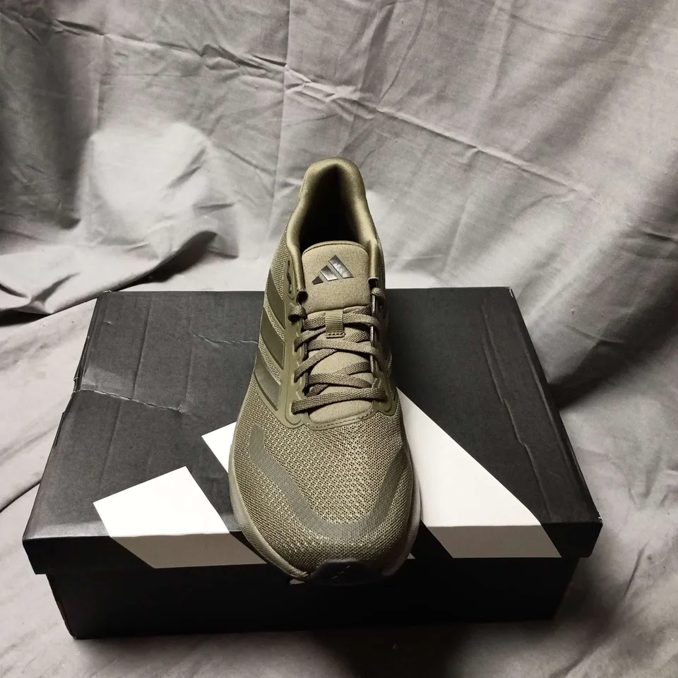 ADIDAS RUNFALCON 5 - CLOUDFOAM RUNNING TRAINERS - OLIVE/KHAKI - UK SIZE 9