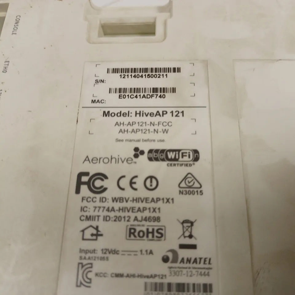 LOT OF 4 AEROHIVE HIVE-AP 121 ACCESS POINTS