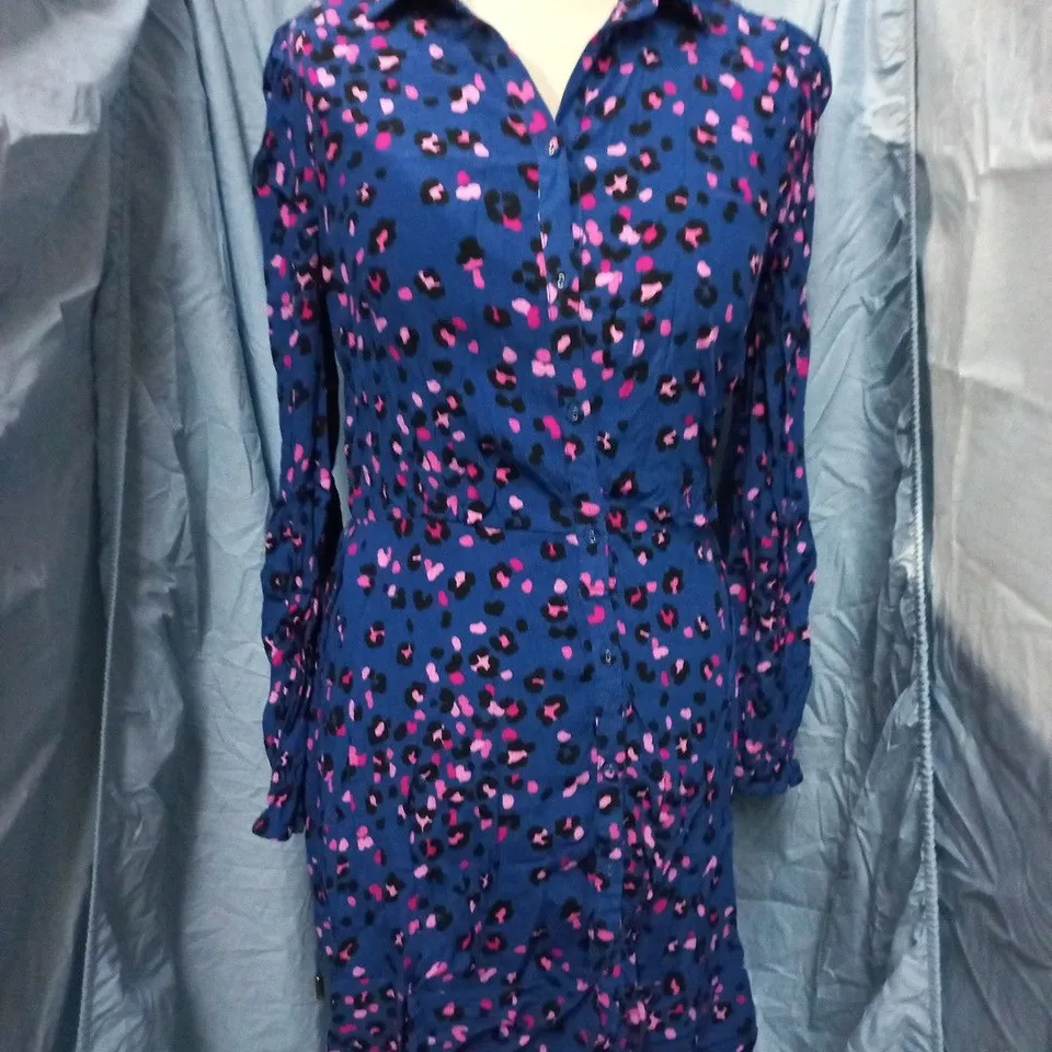 LOVE & ROSES BLUE PRINTED DRESS - WOMEN'S, UK 10 (US 6, EU 38)