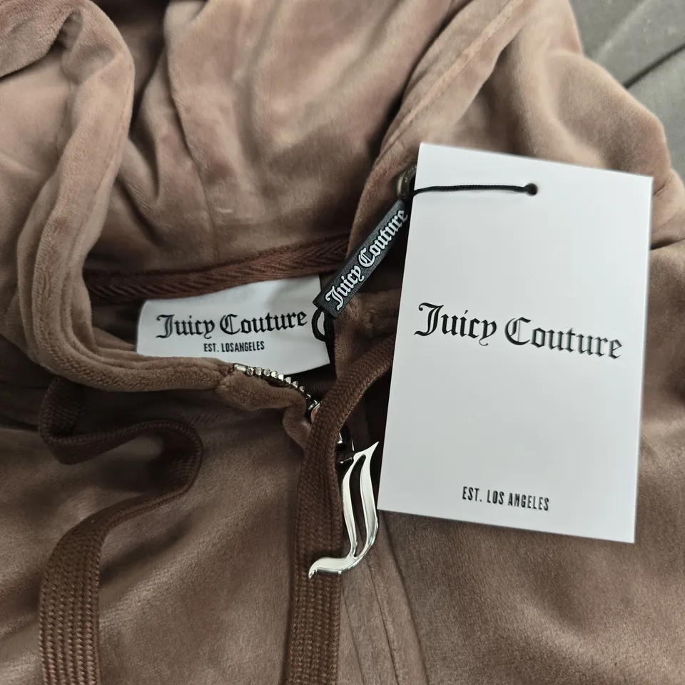 JUICY COUTURE NALA VELOUR HOODIE – ACCORN , UK M