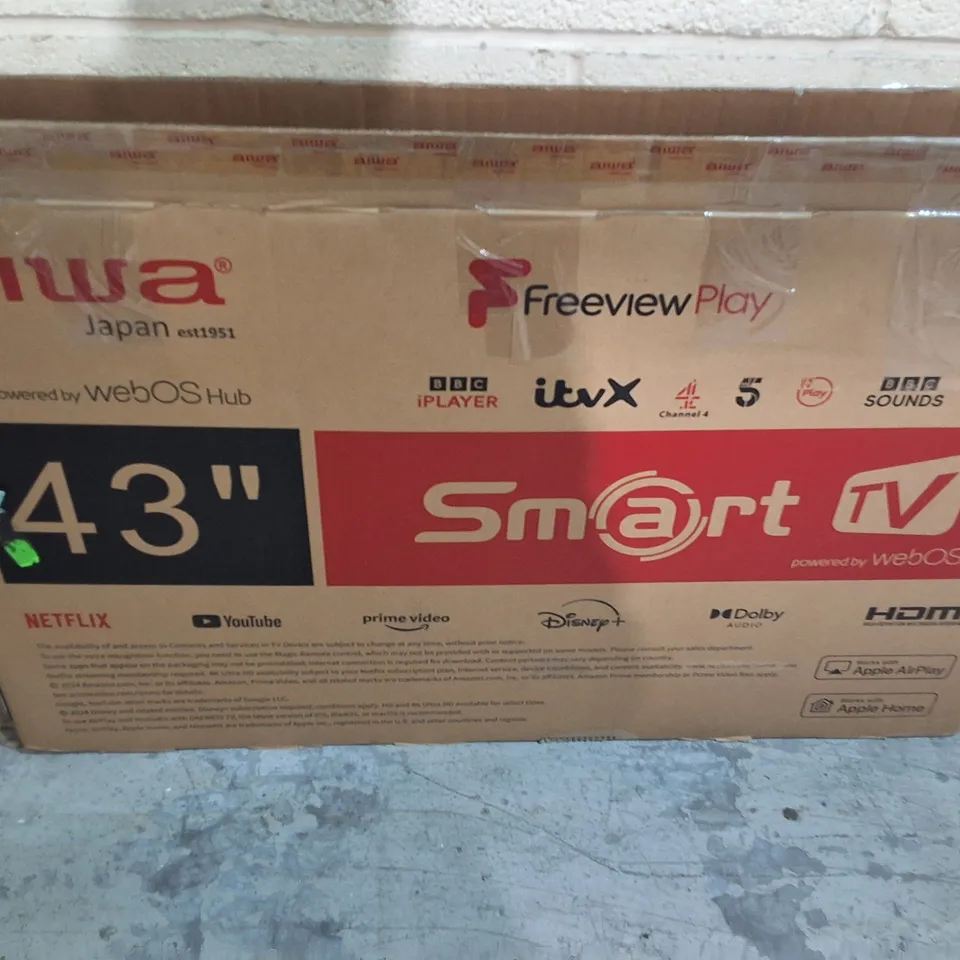 BOXED AIWA JAPAN 43" 4K HDR ULTRA HD TV - WS-438G