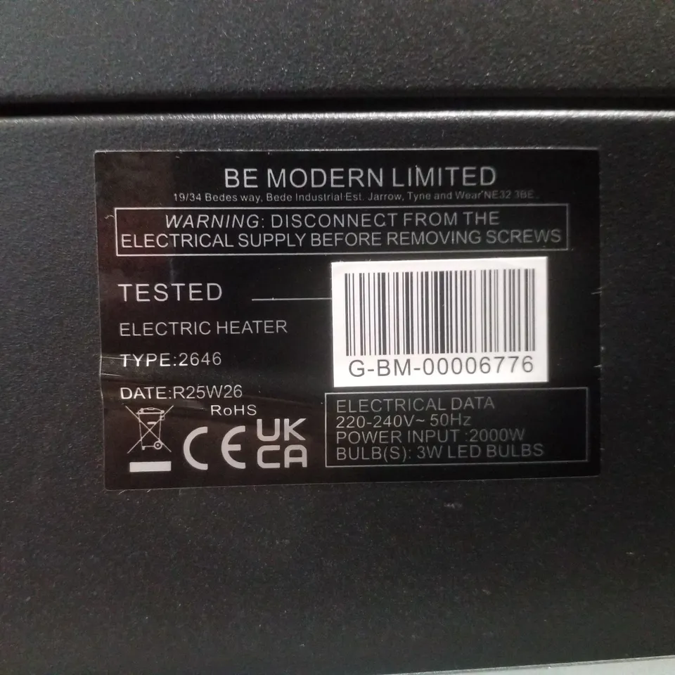 BOXED BEMODERN 2646 ELECTRIC HEATER