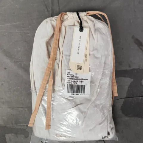 ANTHROPOLOGIE COTTON PYJAMAS IN BLUE/RED CHECKERBOARD SIZE MEDIUM