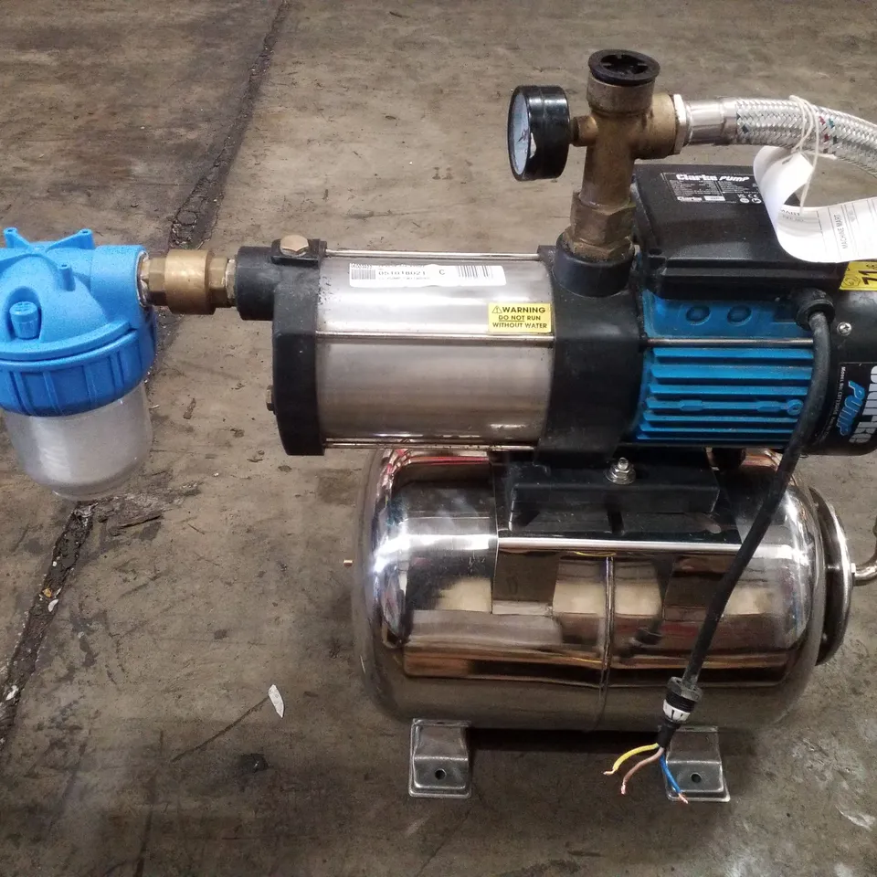 CLARKE CBT1300SS 1" 1350W 90LPM 35M HEAD STAINLESS STEEL BOOSTER PUMP (230V)