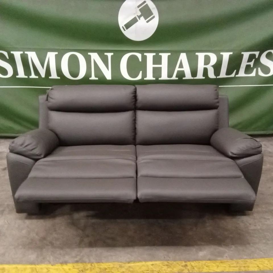 EDISON 3 SEATER LUXURY FAUX LEATHER MANUAL RECLINER RRP £799