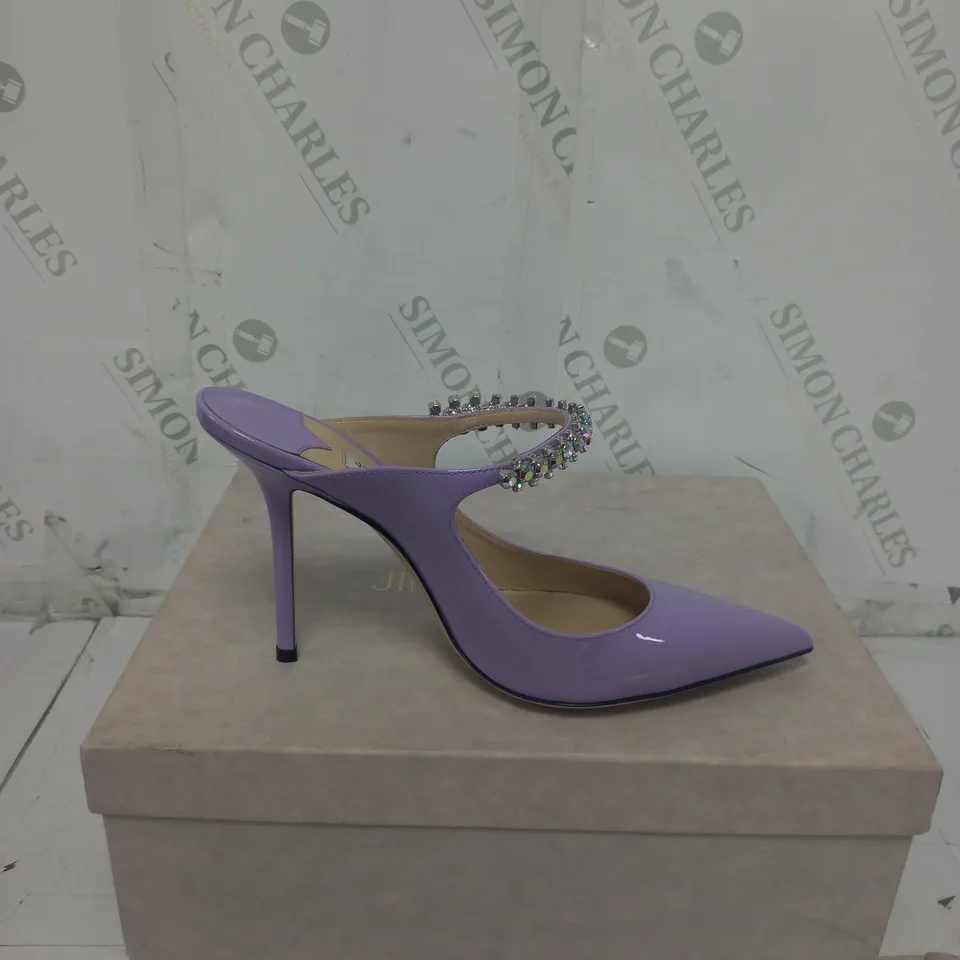 BOXED JIMMY CHOO PURPLE BING 100 HEELS SIZE 6