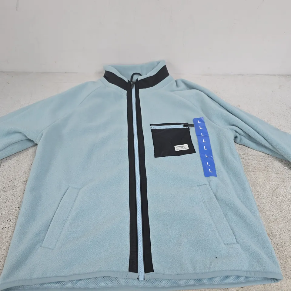 AEROPOSTALE LIGHT BLUE FLEECE JACKET – MEN'S, SIZE L
