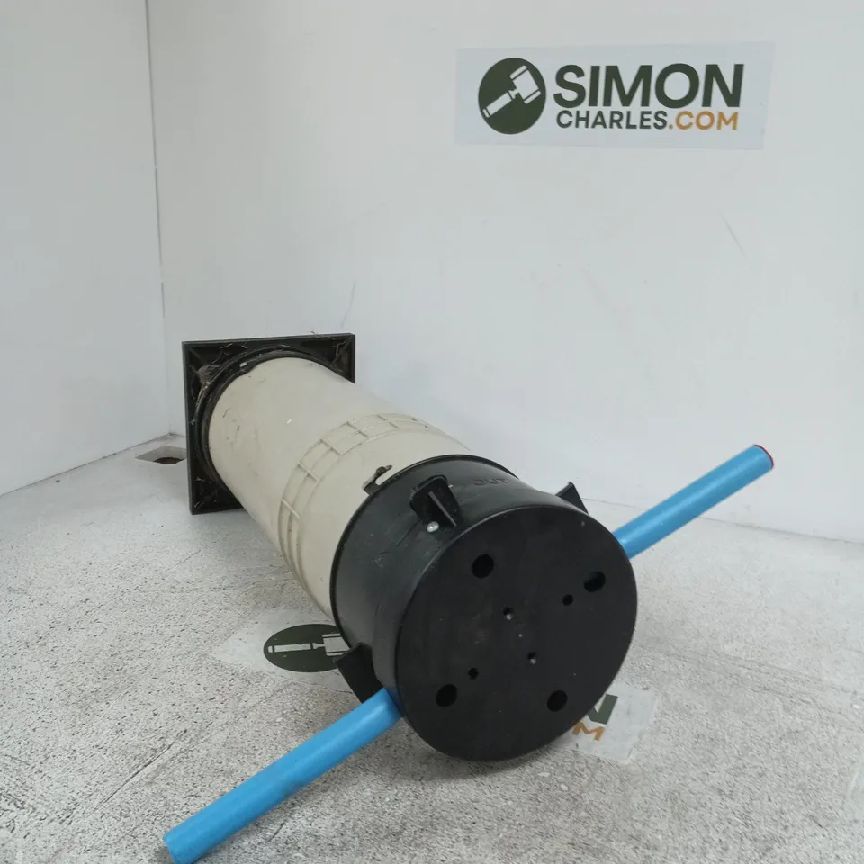PVC ELSTER WATER METER BOUNDARY BOX WITH WALL FLANGE AND BLUE PIPE – USED