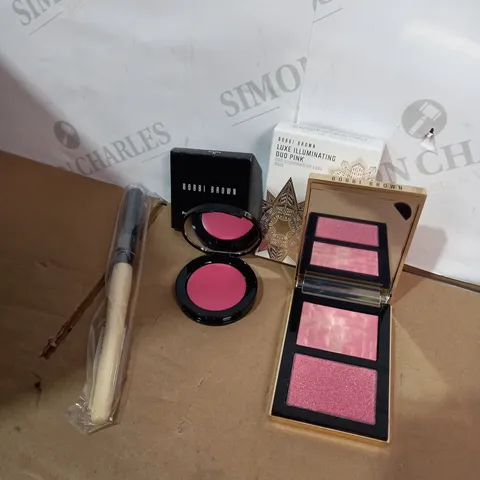 BOBBI BROWN SHEER POWDER BRUSH, POT ROUGE AND HIGHLIGHTING POWDER	