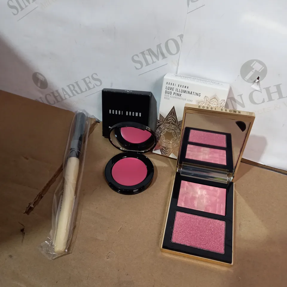 BOBBI BROWN SHEER POWDER BRUSH, POT ROUGE AND HIGHLIGHTING POWDER	