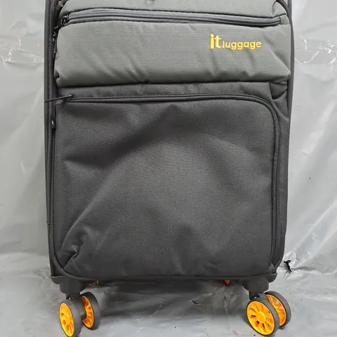 IT LUGGAGE DUO-TONE PEWTER + BLACK CABIN SUITCASE
