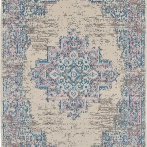 GRAFIX GRF14 IVORY/PINK RUG, 3' X 5'