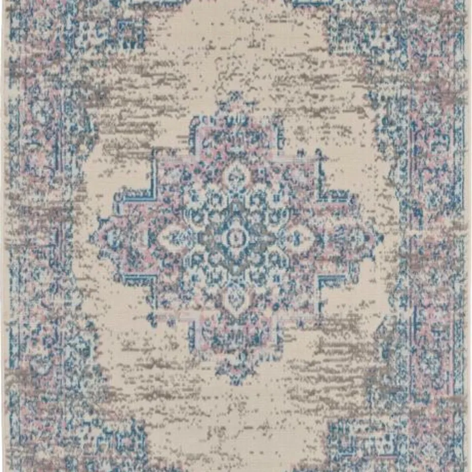 GRAFIX GRF14 IVORY/PINK RUG, 3' X 5' 