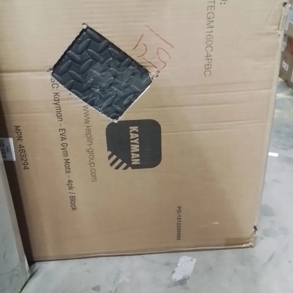 BOXED KAYMAN 4PK GYM MATS BLACK