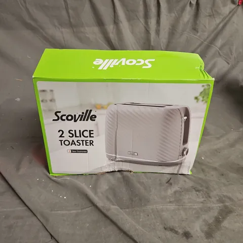 BOXED SCOVILLE 2-SLICE TEXTURED TOASTER IN GREY