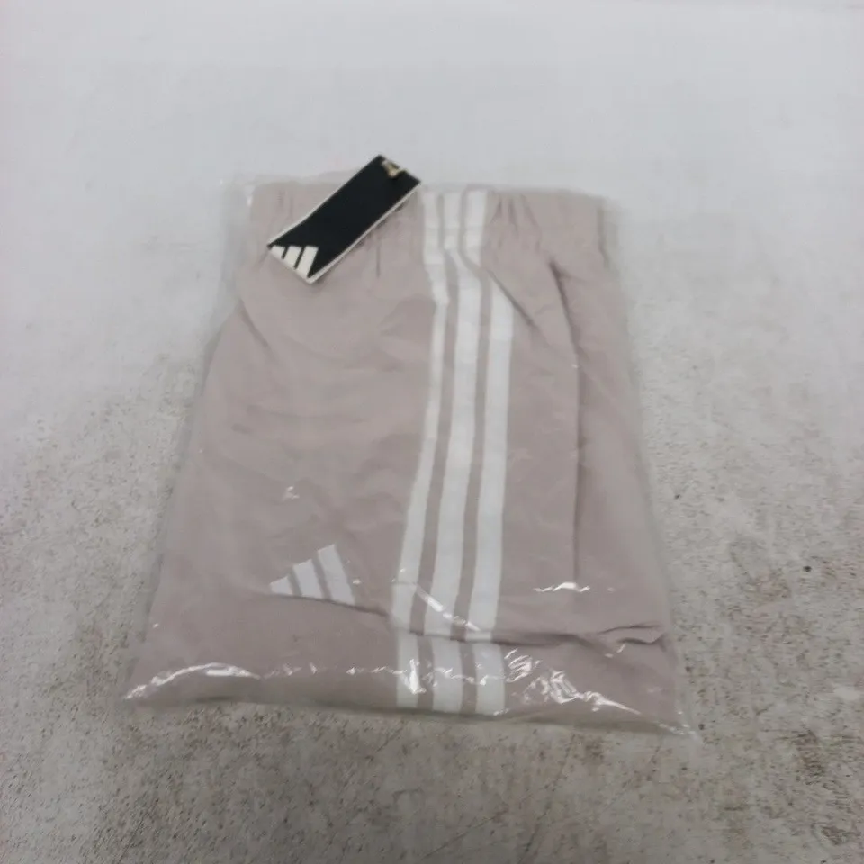 ADIDAS TRACK PANTS – LILAC WITH WHITE STRIPES, UK SIZE L (US L)