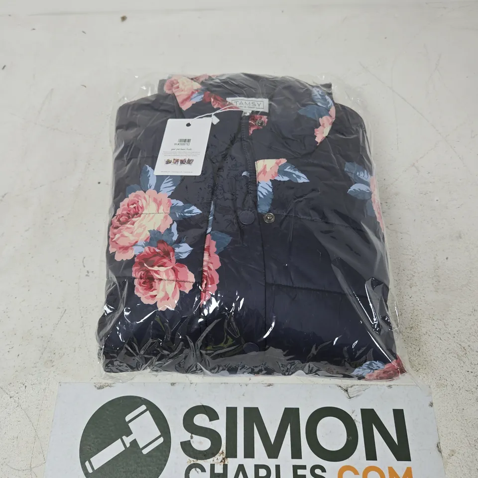 BAGGED TAMSY NAVY FLORAL PUFFER JACKET – WOMEN’S - SIZE XL