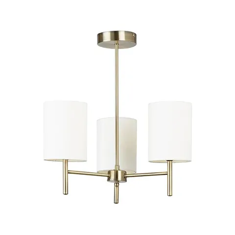 BOXED ENDON 3 LIGHT CEILING FITTING IN ANTIQUE BRASS