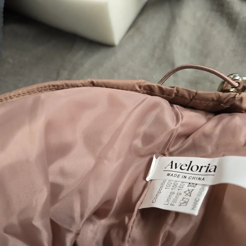 AVELORIA WOMEN’S PUFFER JACKET – PINK/BEIGE, SIZE M