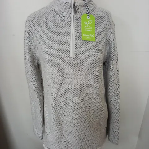 WEIRD FISH STERN 1/4 ZIP MACARONI FLEECE - S