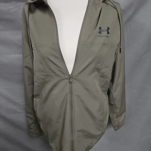 UNDER ARMOUR LOOSE JACKET IN DARK KHAKI SIZE S
