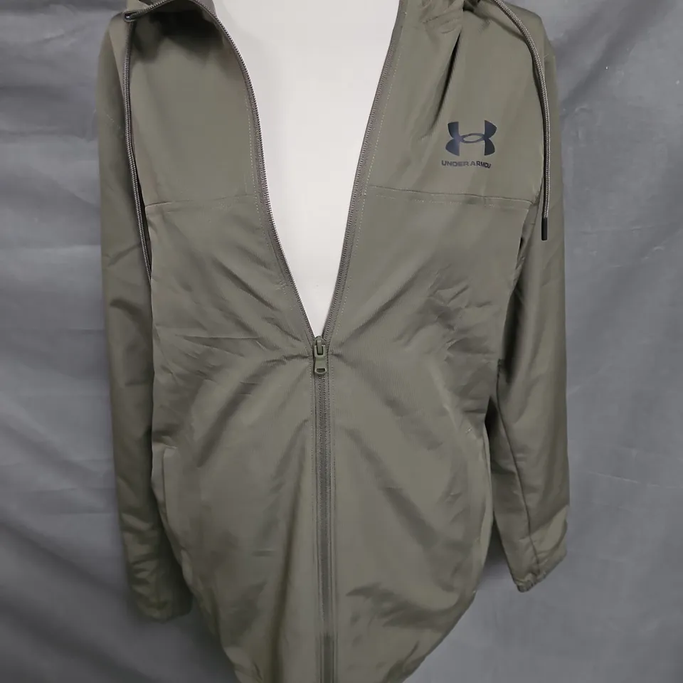 UNDER ARMOUR LOOSE JACKET IN DARK KHAKI SIZE S