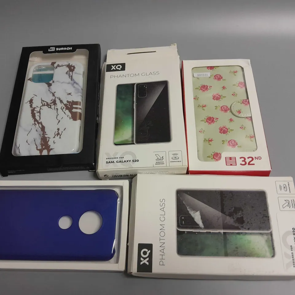 LOT OF 5 ASSORTED PHONE CASES TO INCLUDE XQ, SUNRICH AND AVALRI