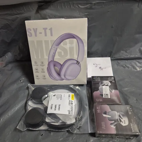 APPROXIMATELY 10 ASSORTED ELECTRICAL PRODUCTS TO INCLUDE HEADPHONES , EARPHONE CASES , ETC 