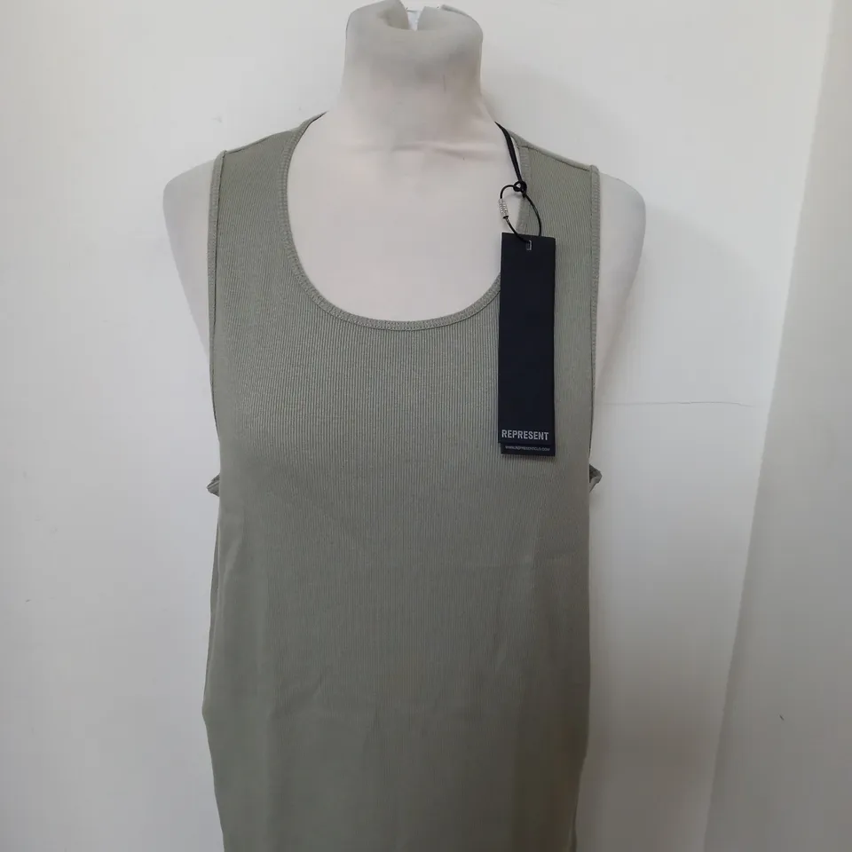 REPRESENT COTTON RIB VEST SIZE M