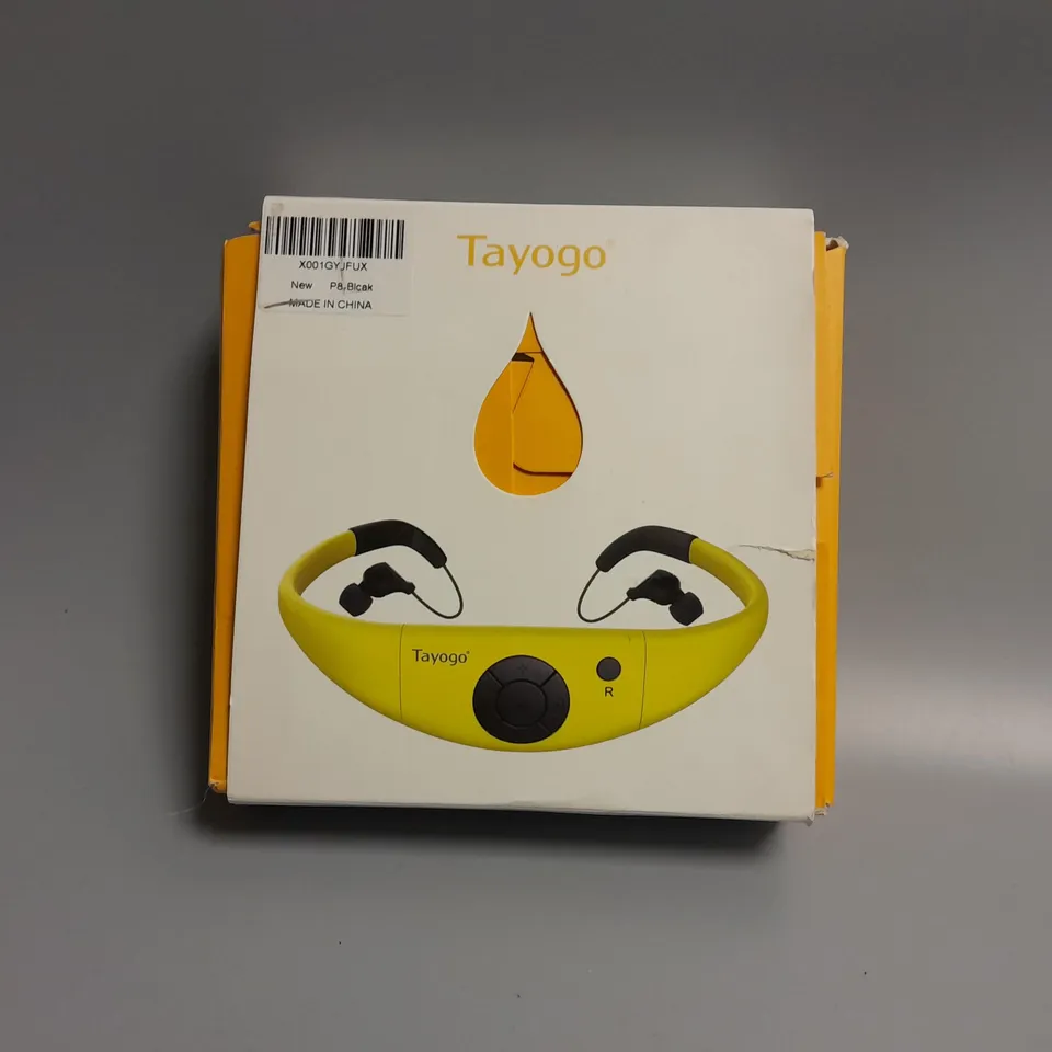 BOXED TAYOGO WATERPROOF MP3 PLAYER SWIMMING WATERPROOF 8GB FOR SWIMMING HEADSET SPORT IN BLACK 
