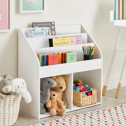 BOXED KIDS CASEY BOOKCASE WITH STORAGE - WHITE (1 BOX)