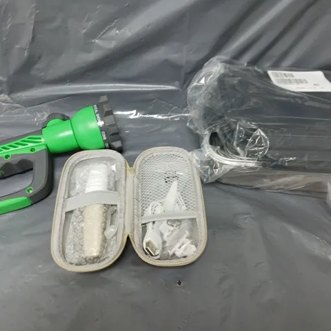 APPROXIMATELY 10 ASSORTED HOUSEHOLD PRODUCTS TO INCLUDE HOSE HEAD, STORAGE CONTAINERS, BODY TRIMMER ETC