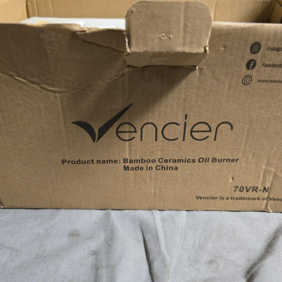 VENCIER BAMBOO CERAMICS OIL BURNER – BOXED