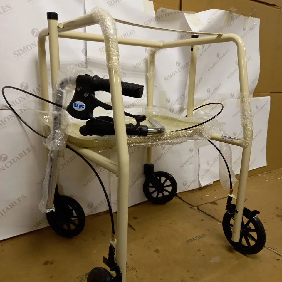 HOMECRAFT 4 WHEELED WALKING FRAME WITH TROLLEY