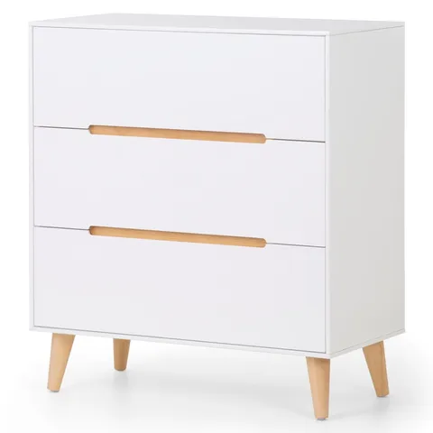 BOXED ALICIA 3 DRAWER CHEST - MATT WHITE