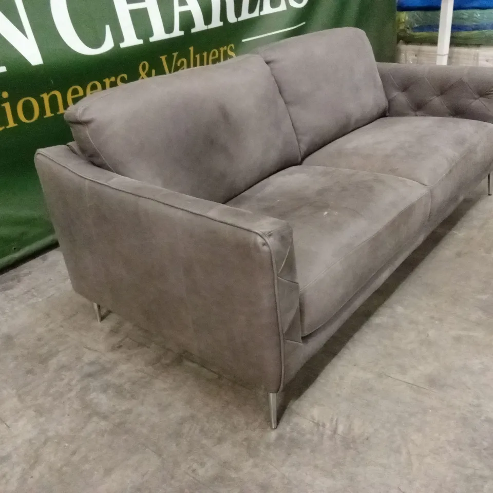 QUALITY DESIGNER ITALIAN MADE ARES 3 SEATER LEATHER SOFA