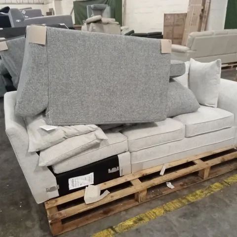 PALLET OF ASSORTED INCOMPLETE DESIGNER SOFA PARTS AND PIECES