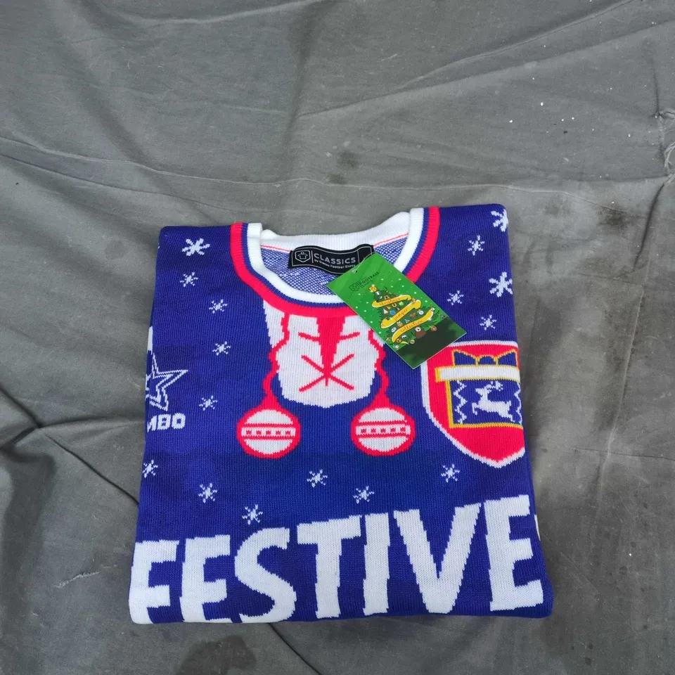 IPSWICH TOWN FESTIVE JUMPER UK L