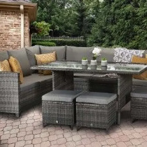 BRAND NEW BOXED CHARLOTTE CORNER DINING IN GREY(2 BOXES)