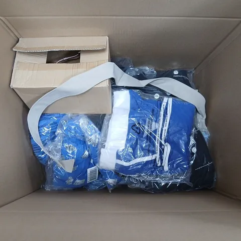 BOX OF APPROXIMATELY 20 ASSORTED CLOTHING AND FASHION ITEMS IN VARIOUS STYLES, SIZES, AND COLOURS - COLLECTION ONLY