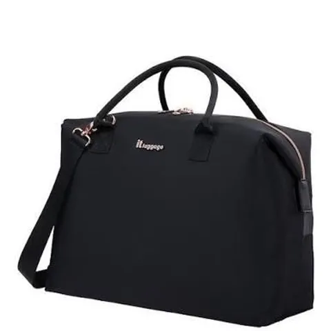 IT LUGGAGE CHARMER BLACK TRAVEL HOLDALL WITH SHOULDER STRAP 