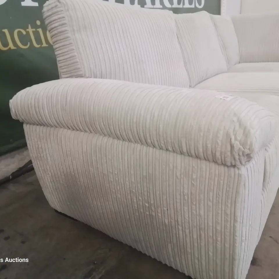 DESIGNER AMALFI RH CHAISE SOFA SILVER JUMBO CHORD