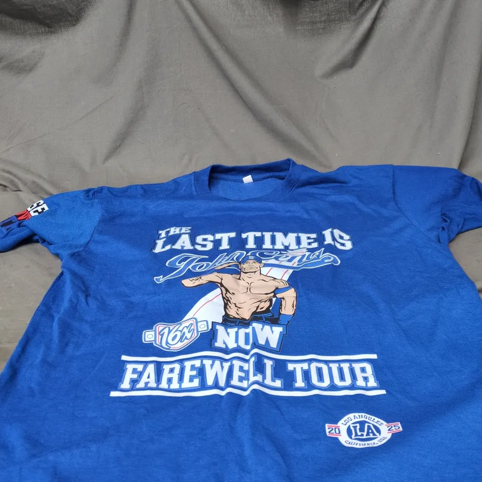 WWE JOHN CENA FAREWELL TOUR BLUE T SHIRT SIZE XXL