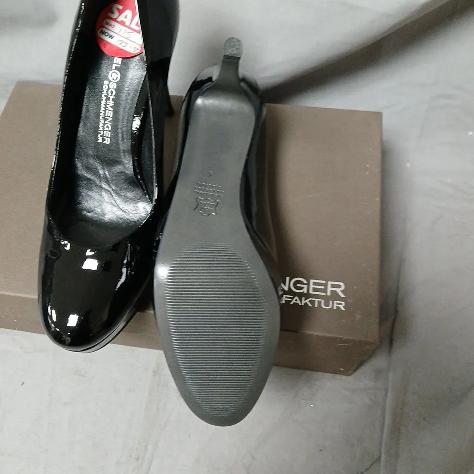 KENNEL & SCHMENGER BLACK PATENT LEATHER HIGH HEEL – SHEYLA 4, UK 4