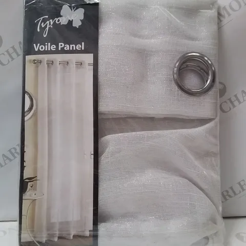 BRAND NEW TYRONE VOILE PANEL CURTAIN 138 X 137CM