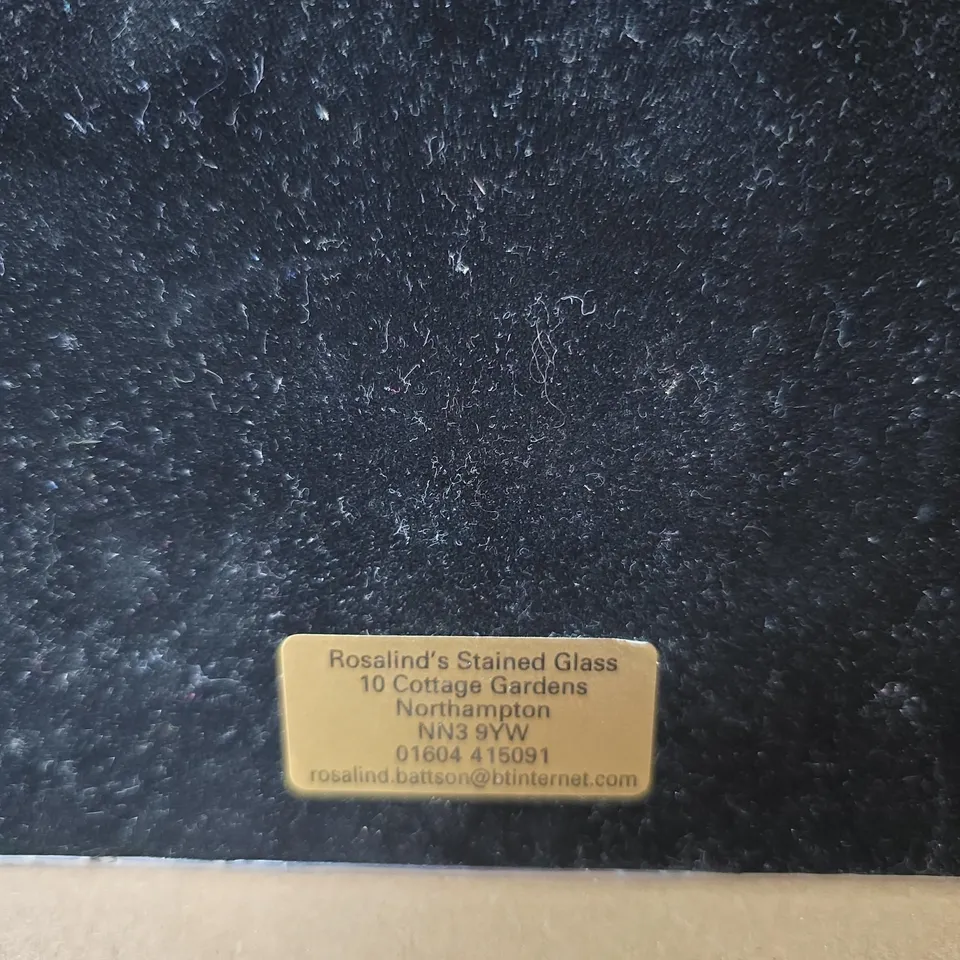 ROSALIND'S STAINED GLASS FIVE-PANEL FAN-SHAPED WALL MIRROR