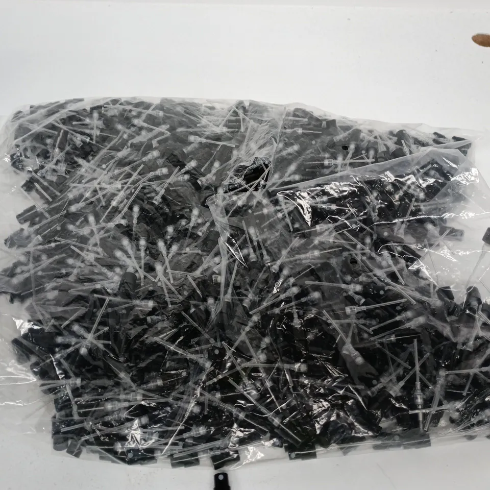 BOX OF A LARGE AMOUNT OF BLACK SPRAY TOPS
