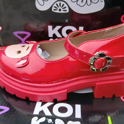 KOI X TELETUBBIES PO KIDZ MARY JANES – RED PATENT, UK 12